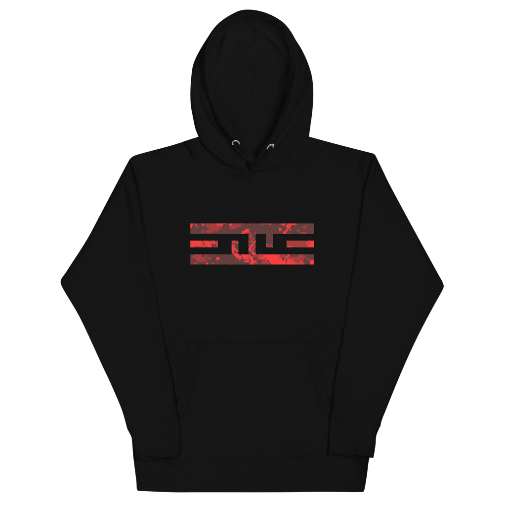 ELITE garb elite camo block hoodie fury black front