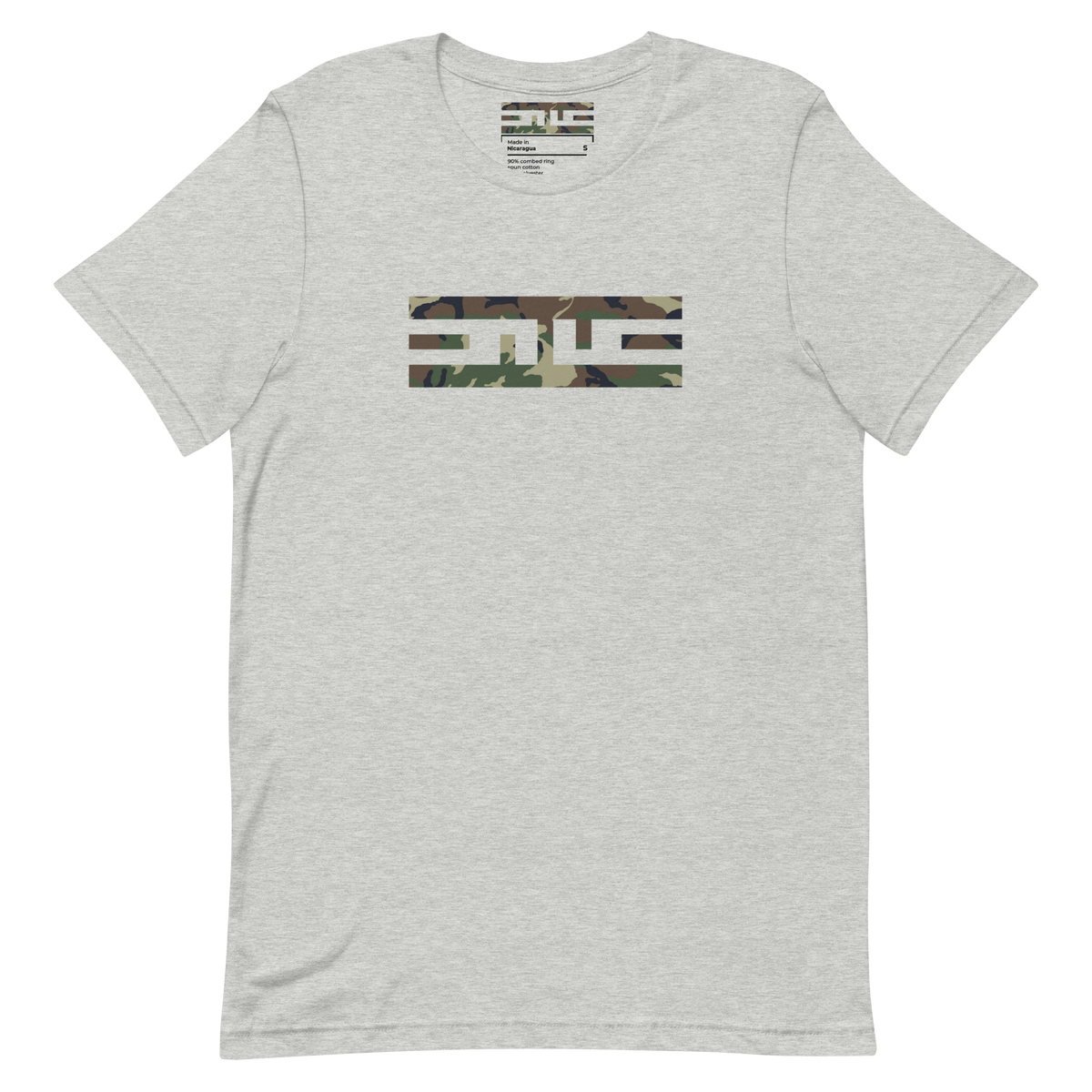 ELITE garb elite camo block tee swamp athletic-heather front