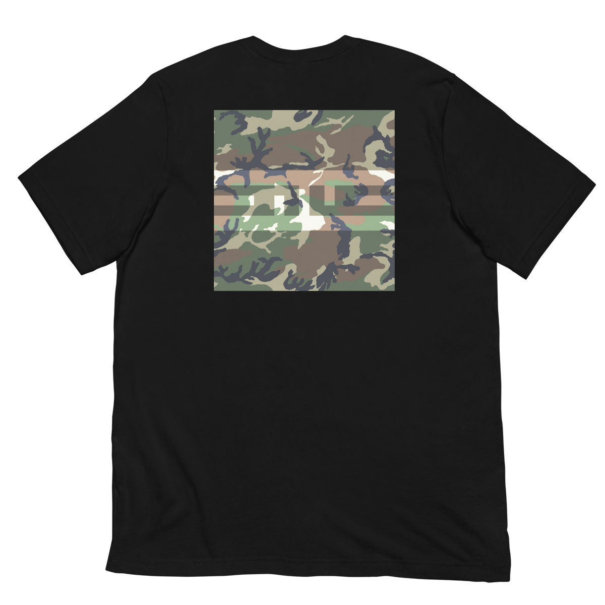 ELITE garb elite camo block tee swamp black back