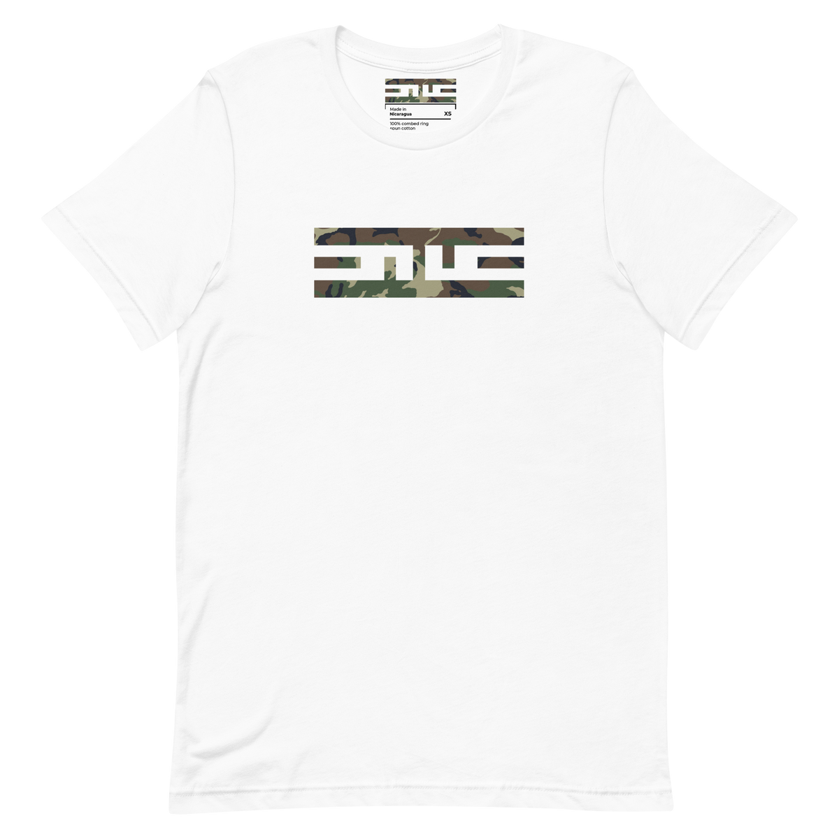 ELITE garb elite camo block tee swamp white front