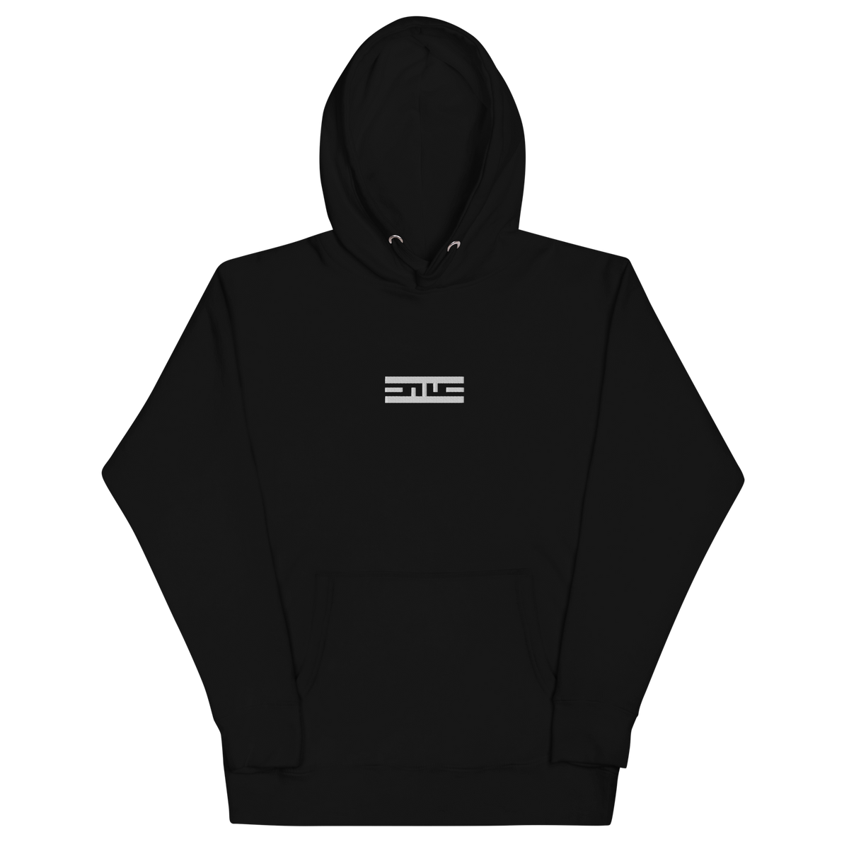 ELITE garb elite icon hoodie embroidered black front