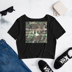 ELITE® Camo Block Crop Tee - Swamp