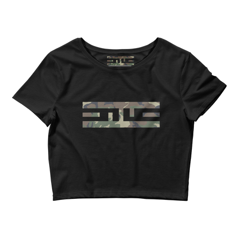 ELITE® Camo Block Crop Tee - Swamp