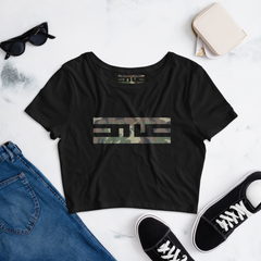 ELITE® Camo Block Crop Tee - Swamp