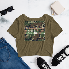 ELITE® Camo Block Crop Tee - Swamp