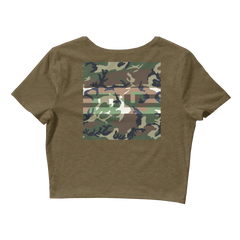 ELITE® Camo Block Crop Tee - Swamp