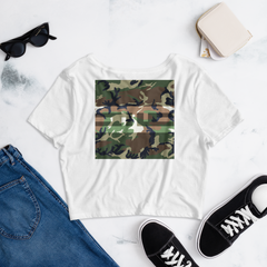ELITE® Camo Block Crop Tee - Swamp