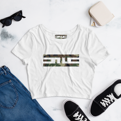 ELITE® Camo Block Crop Tee - Swamp
